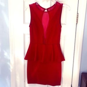 Red Peplum Dress from LF
